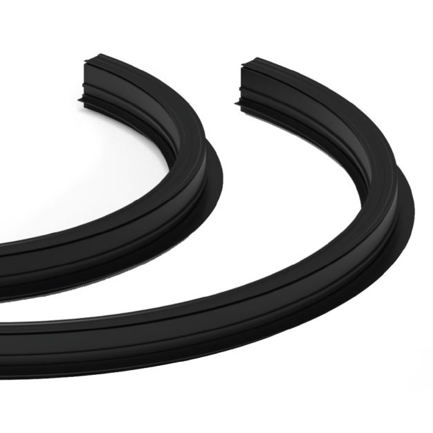 VK Lighting Eiva - magnetisch railsysteem - R50 gebogen inbouwprofiel - 5,48 x 5,25 cm - DALI dimbaar - zwart
