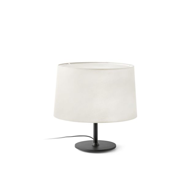 Faro Windsor - tafellamp - Ø 48,5 x 51 x 29 cm - mat zwart en linnen