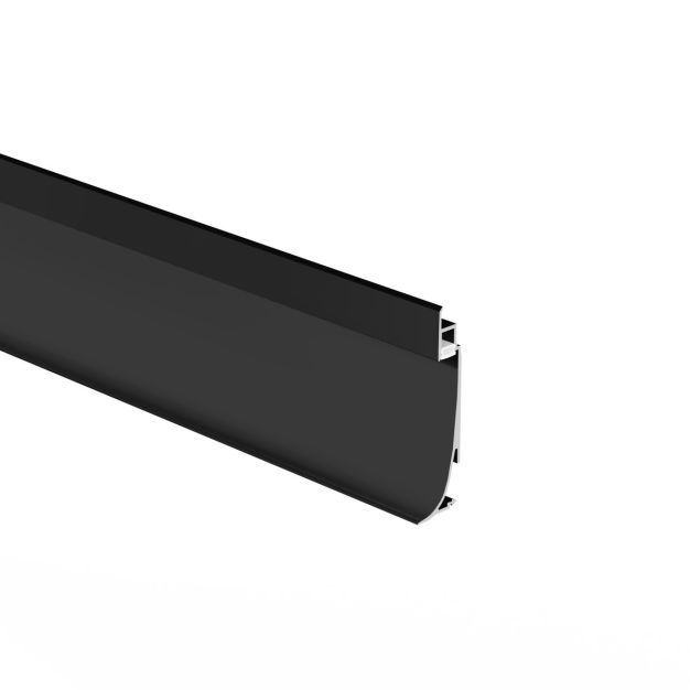 Klus Olis-k - aluminium plint profiel - 2,41 x 9 cm - zwart