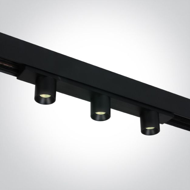 ONE Light magnetisch railsysteem MINI & MIDI - railspot 3L - 20 x 2,7 cm - 3 x 2W LED incl. - zwart