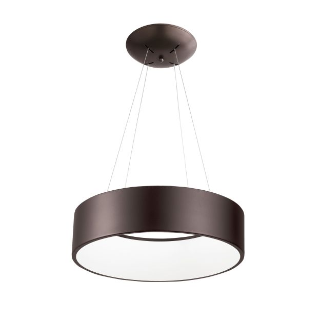 Nova Luce Rando - hanglamp - Ø 45 x 120 cm - 32W dimbare LED incl. - koffie bruin
