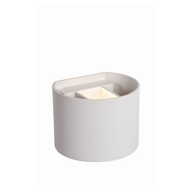 Lucide Axi Rond - wandverlichting met 2 regelbare lichtbundels - 13,5 x 11,5 x 10 cm - 6W LED incl. - wit