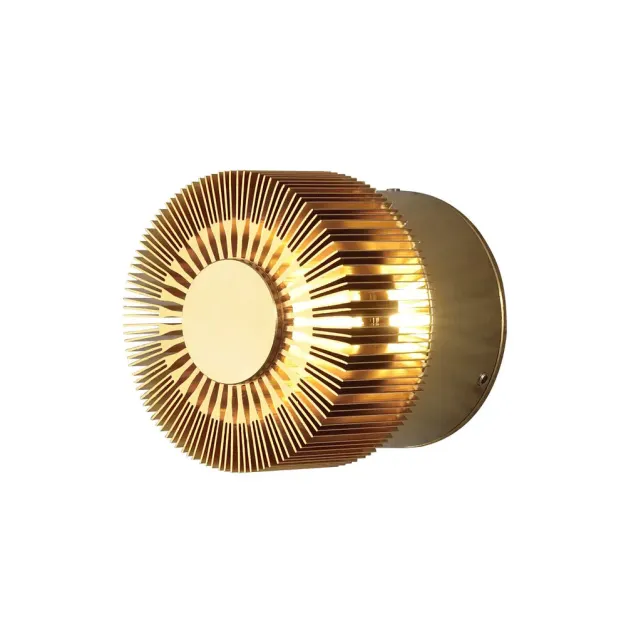 Konstsmide Monza - buiten wandlamp - Ø 9 x 8 cm - 3W LED incl. - IP54 - messing