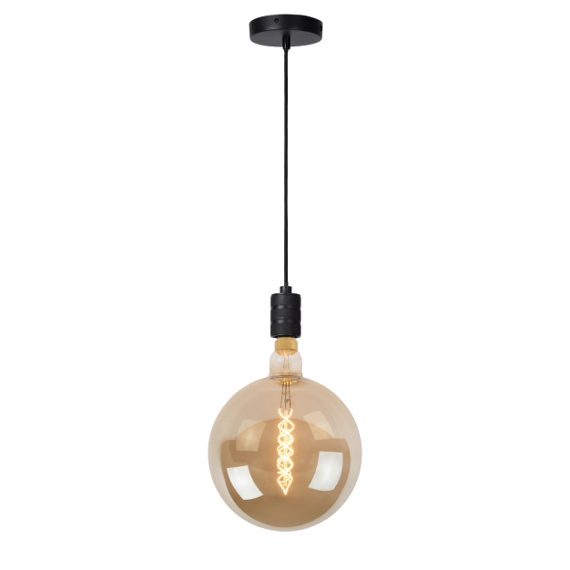 Lucide Jova - Hanglamp - Ø 10 x 4,6 x 140 cm - zwart