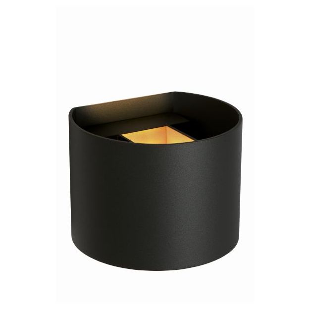 Lucide Axi Rond - wandverlichting met 2 regelbare lichtbundels - 13,5 x 11,5 x 10 cm - 6W LED incl. - zwart