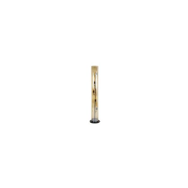 Vico Tube Amber Glass - vloerlamp - 	Ø 20 x 153 cm - zwart