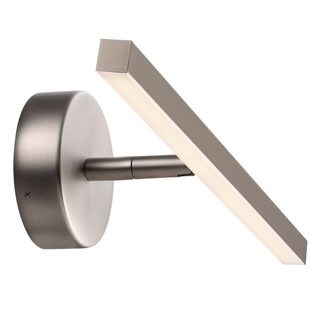 Nordlux Ip S13 40 - wandlamp - 40,3 x 9 x 11,8 cm - 6,2W LED incl. - IP44 - geborsteld staal