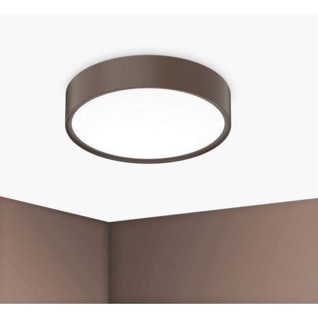 Century Italia Blanca Luxe - plafondlamp - Ø 40 x 7 cm - 24W LED incl. - koffie