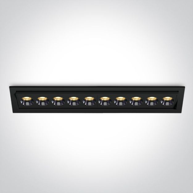 ONE Light Trimless Mirror Range - inbouwspot - 290 x 52 mm, 280 x 43 mm inbouwmaat  - 24W LED incl. - zwart