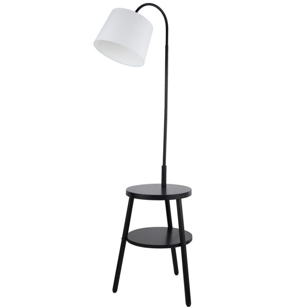 Searchlight Ridge - vloerlamp - 55 x 50 x 166 cm - zwart en wit