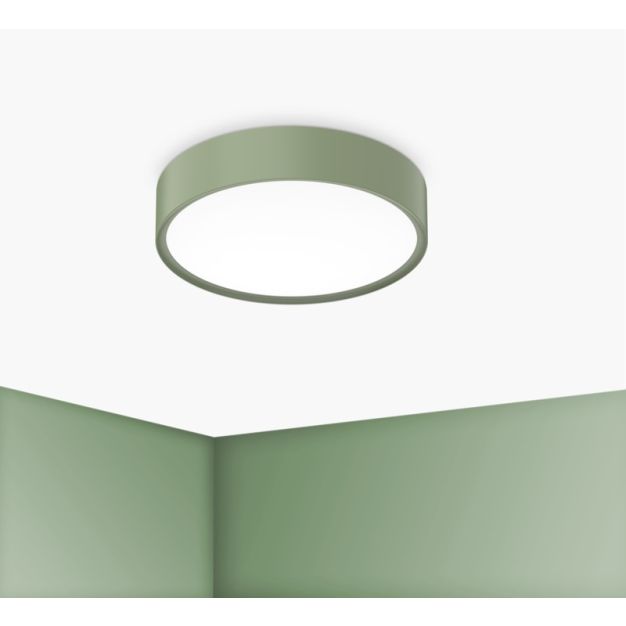Century Italia Blanca Luxe - plafondlamp - Ø 40 x 7 cm - 24W LED incl. - groen