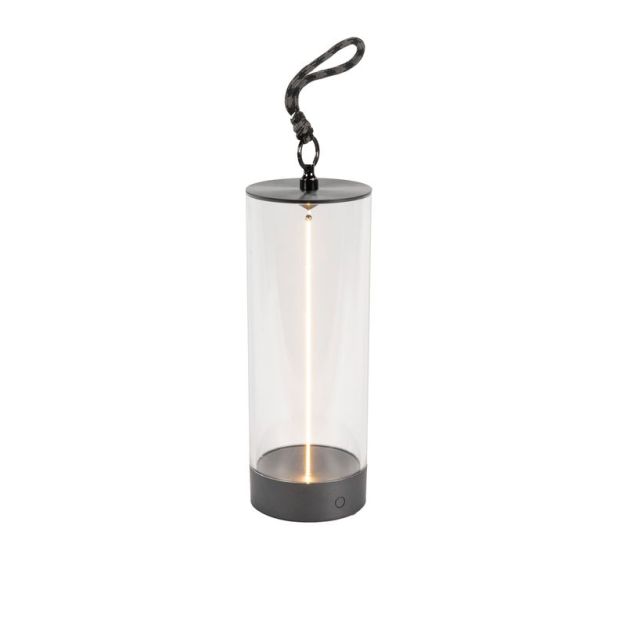 Konstsmide Edison S - tafellamp - 9 x 9 x 24 cm - 1W dimbaar LED incl. - IP54 - antraciet