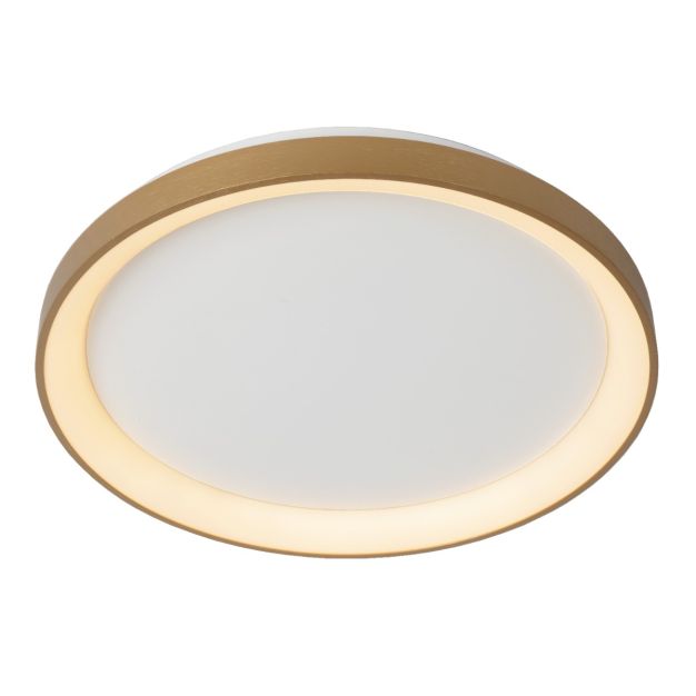 Lucide Vidal - plafondverlichting - Ø 48 x 6 cm - 38W LED incl. - mat goud/messing