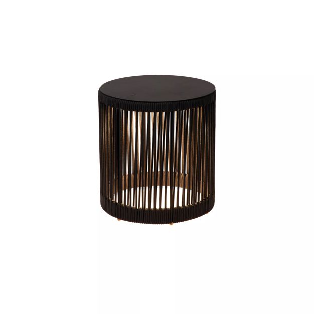 Lucide Pingi - oplaadbare vloerlamp - Ø 33,5 x 36,5 cm - 3 stappen dimbaar - IP44 - zwart