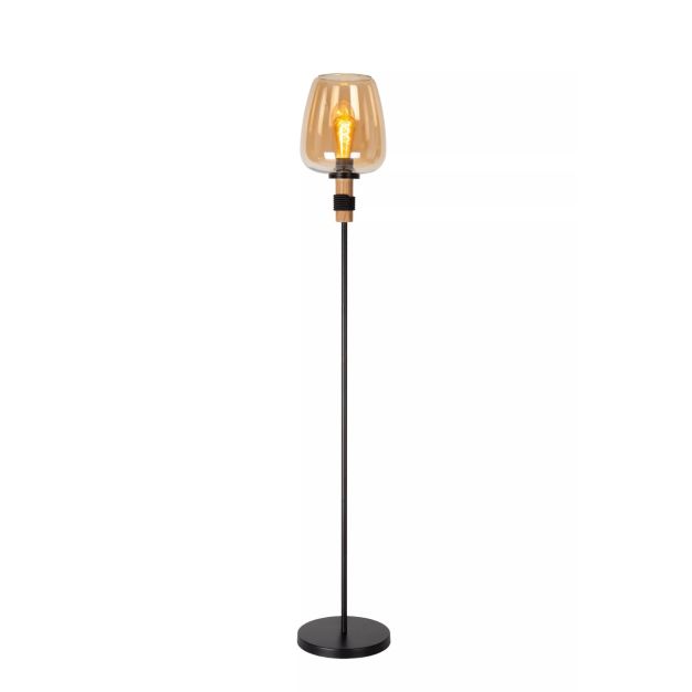 Lucide Ilona - vloerlamp - Ø 34 x 150 cm - zwart