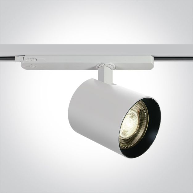 ONE Light COB Shop Range - rail spot - Ø 10 x 10 cm - DALI - 35W dimbare LED incl. - wit - warm witte lichtkleur