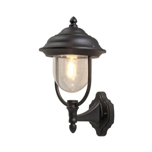 Konstsmide Parma Up - buiten wandlamp -  24 x 26 x 43 cm - IP43 - mat zwart