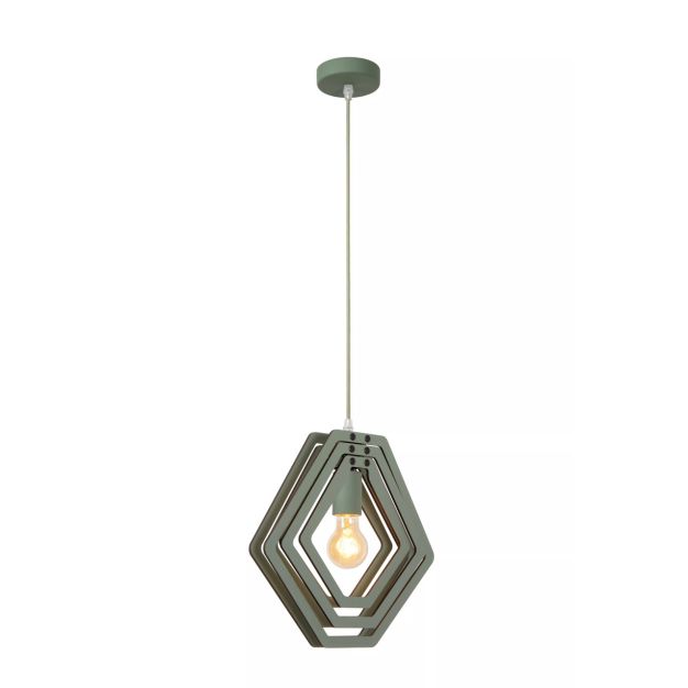 Lucide Mauro - hanglamp - 33,5 x 33,5 x 100 cm - groen