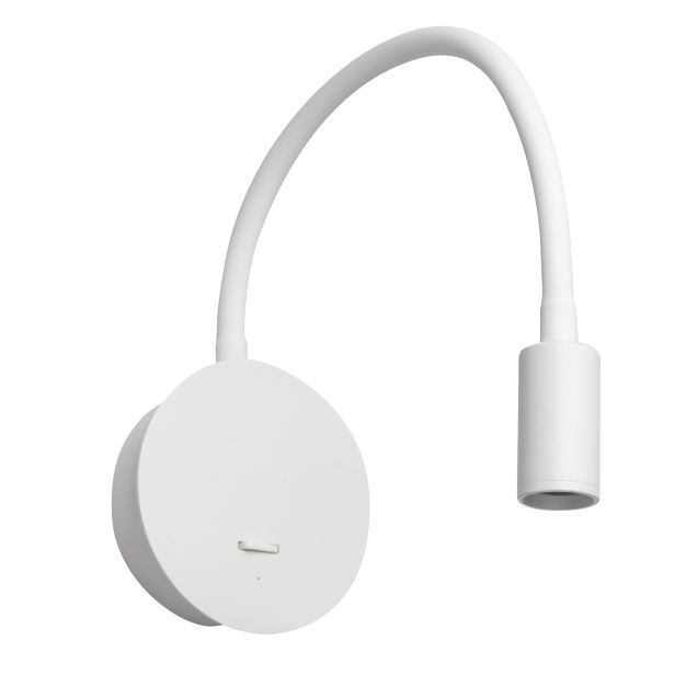 ETH Wiflex - wandlamp - Ø 2,3 x 8 cm - 3W dimbaar LED incl. - wit