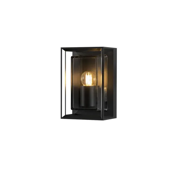 Konstsmide Brindisi Mini - buiten wandlamp - 13 x 11 x 20 cm - IP54 - zwart
