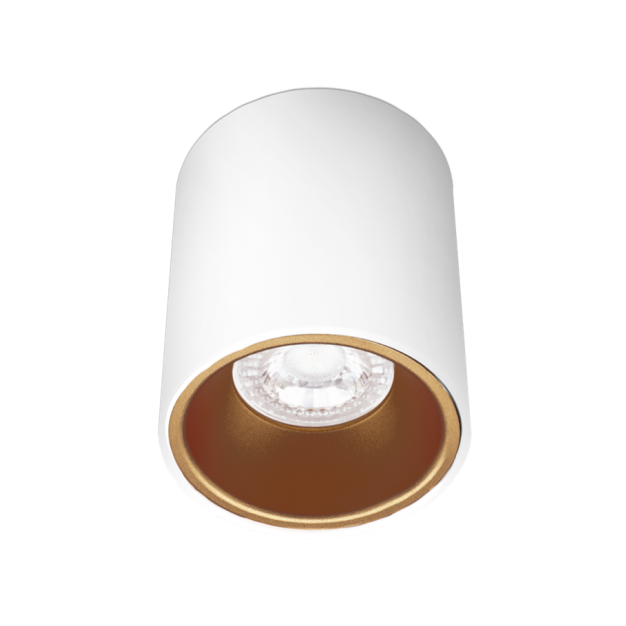 Century Italia Essenza Rondo - opbouwspot 1L - Ø 9,6 x 10,2 cm - goud en wit
