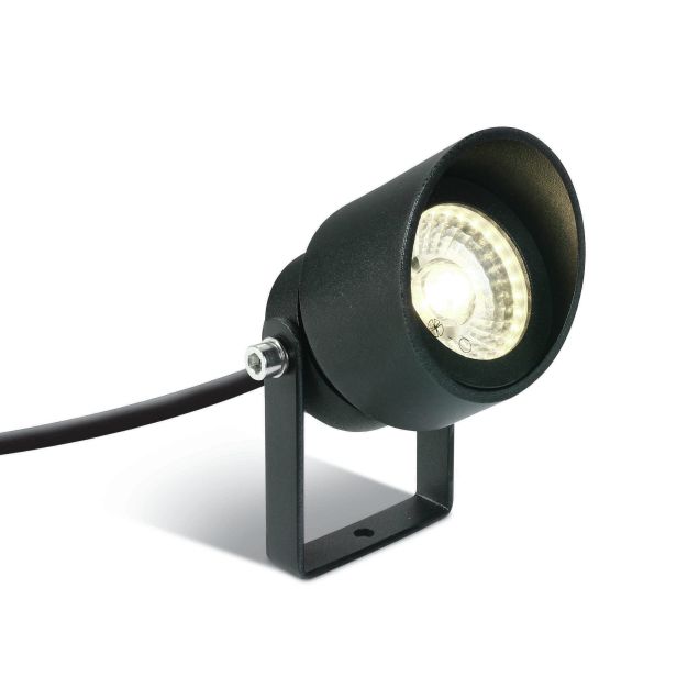 ONE Light Garden Round Spots - grondspot op piek - Ø 6,7 x 11 cm - 5W LED incl. - IP65 - antraciet
