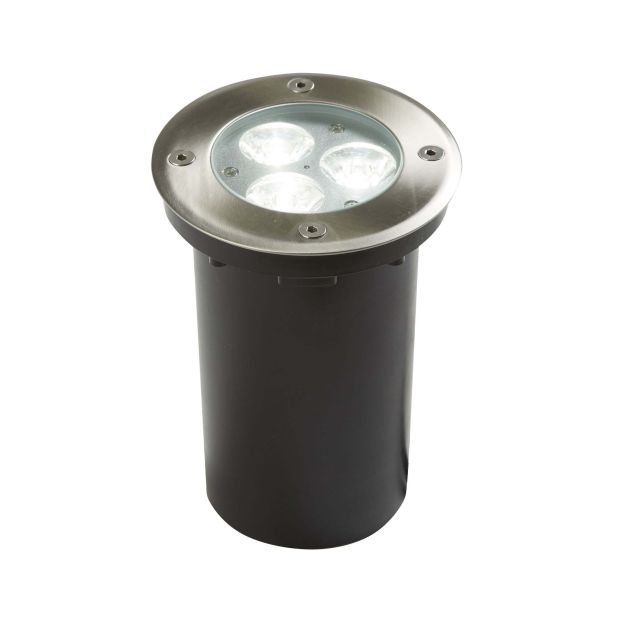 Searchlight LED Outdoor - grondspot voor buiten - Ø 108 mm, Ø 105 mm inbouwmaat - 3W LED incl. - IP67 - roestvrij staal