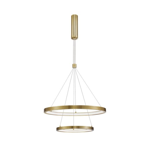 Nova Luce Empatia - hanglamp - Ø 60 x 120 cm - 60W dimbare LED incl. - messing goud