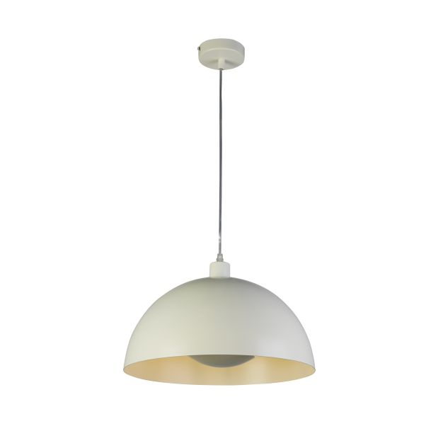 Searchlight Mars - hanglamp - Ø 40 x 150 cm - mat crème en crème