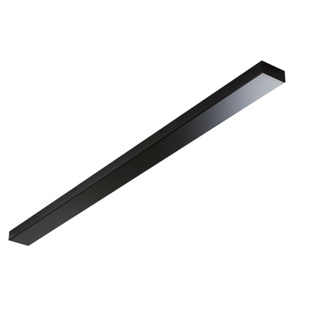 Perluci - plafondplaat voor 5 lichtpunten - 140 x 9 x 2,5 cm - zwart