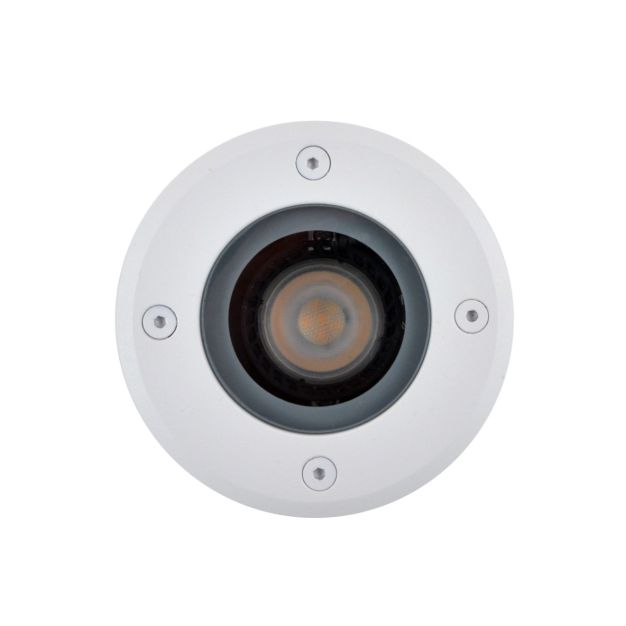 Lichtkoning Hades - ronde grondspot voor buiten - Ø 110 mm, Ø100 mm inbouw - IP67 - wit