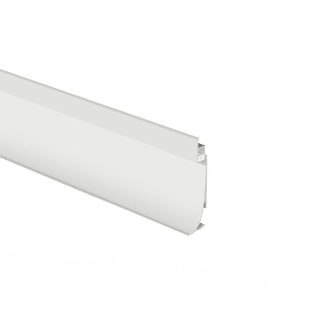 Klus Olis-k - aluminium plint profiel - 2,41 x 9 cm - wit