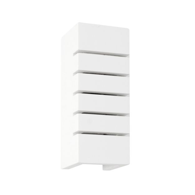 Nova Luce Sandro - wandverlichting - 9,5 x 9 x 24,5 cm - wit gips