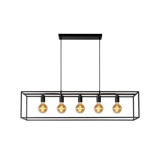 Lichtkoning Achille - hanglamp - 110 x 25 x 155 cm - zwart