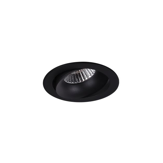 Maxlight Arya Tilted - inbouwspot - Ø 104 mm, Ø 92 mm inbouwmaat - 8W dimbare LED incl. - zwart