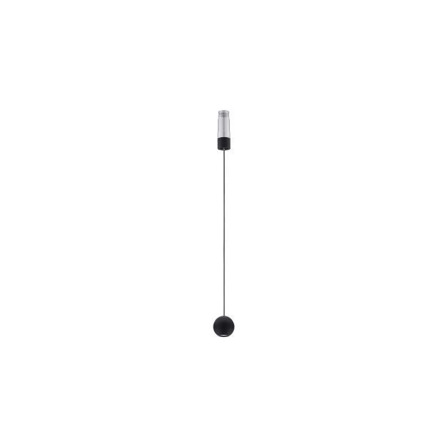 Nova Luce Imagine - hanglamp - Ø 5 x 120 cm - 6W LED incl. - zwart