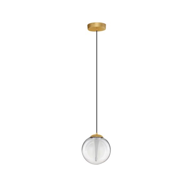 Nova Luce Galeo - hanglamp - Ø 22 x 209 cm - 7W dimbare LED incl. - zandgoud