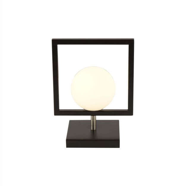 Searchlight Rosewell - tafellamp - 23,5 cm - mat zwart