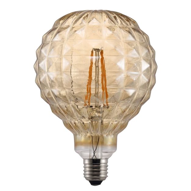 Nordlux Deco - Ø 12,5 x 17,7 cm - E27 - 2W niet dimbaar - 2200K - amber
