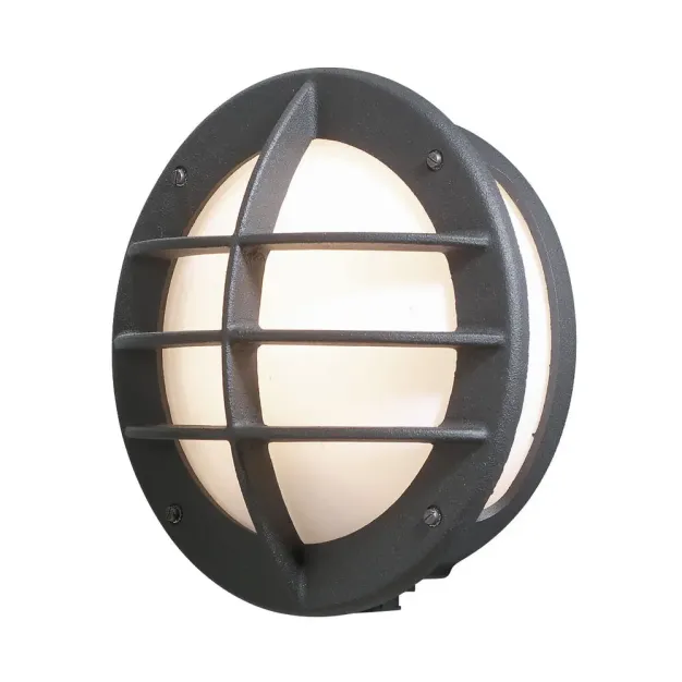 Konstsmide Oden - buiten wandlamp met stopcontact - 31 x 15 x 31 cm - IP23 - zwart