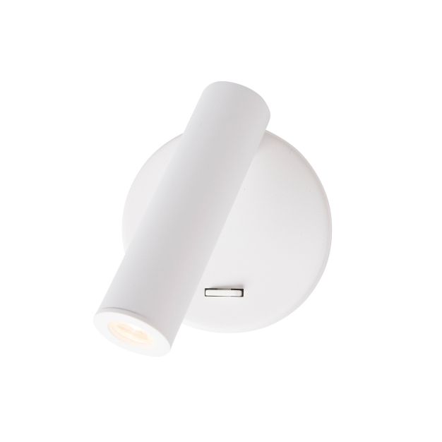 Nova Luce Laredo - wandlamp met schakelaar - 11 x 9 cm - 3W LED incl. - wit
