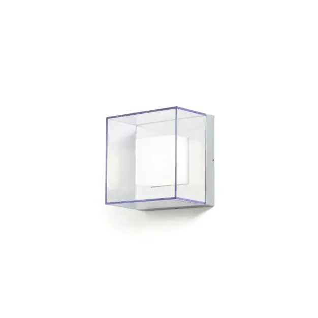 Konstsmide Sanremo - buiten wandlamp - 21 x 14 x 21 cm - 9W LED incl. - IP54 - grijs