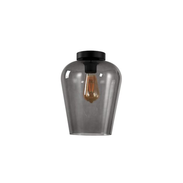 Artdelight Tombo - plafondverlichting - Ø 23 x 27 cm - gerookt