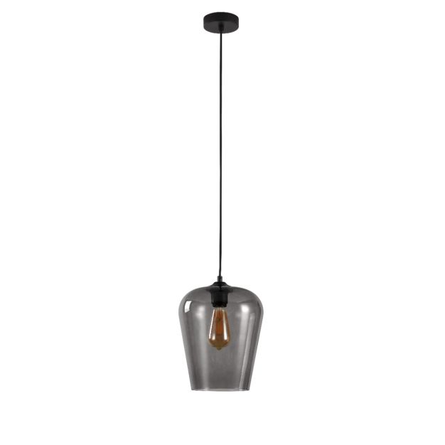 Artdelight Tombo - hanglamp - Ø 23 x 186 cm - gerookt