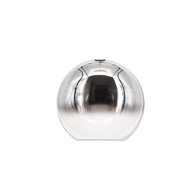 Artdelight Rosario - glazen lampenkap - Ø 40 x 36 cm - gerookt chroom
