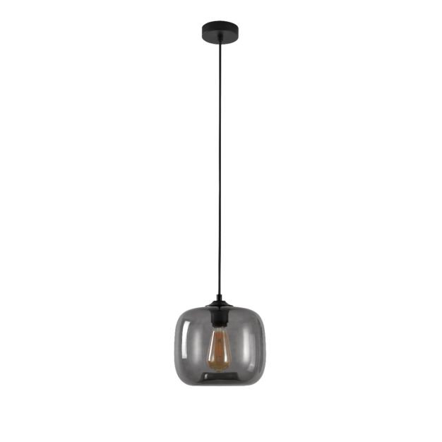 Artdelight Preston - hanglamp - Ø 24 x 178 cm - gerookt