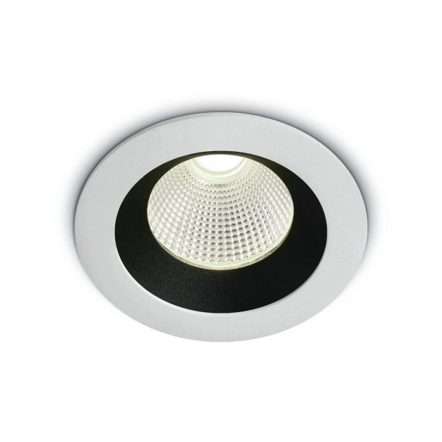 ONE Light Dark Light Range - inbouwspot - Ø 85 mm, Ø 75 mm inbouwmaat - 12W dimbare LED incl. - IP65 - wit - witte lichtkleur