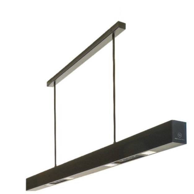 Heatsail Beem - hanglamp met afstandsbediening en verwarmingsfunctie - 230 x 12 x 10 cm - IP20 - zwart