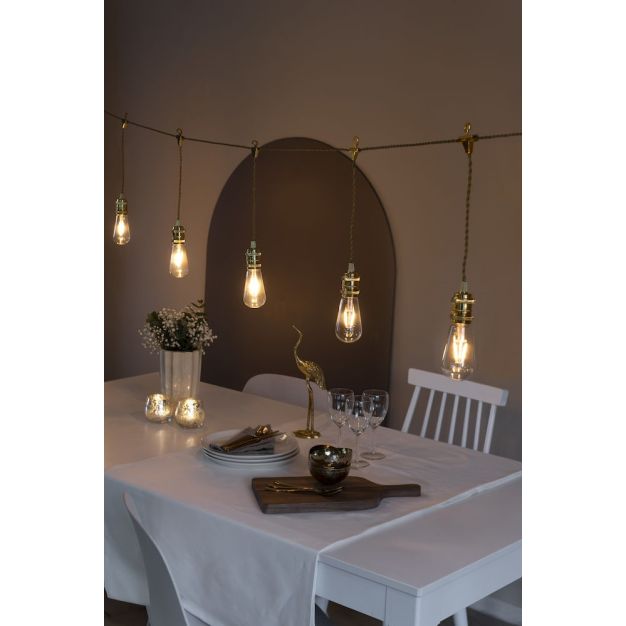 Konstsmide - decoratieve lichtsnoer - 850cm - 8 vervangbare LED lampen incl. - 5,6W - dimbaar - goud