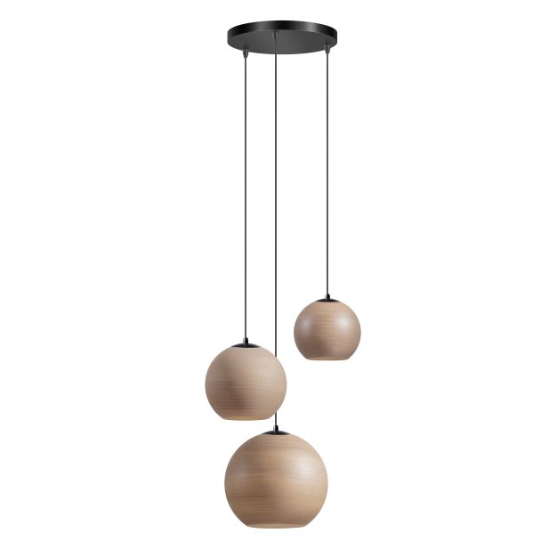 ETH Orb Saturn - hanglamp - Ø 50 x  200 cm - zwart en taupe